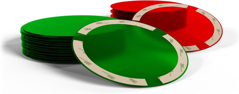 SPECTROM Illumination Lenses for Pot Lights & Recessed Lighting | Instant Colour Change, Tool-Free Setup, Reusable & Eco-Friendly, Any Event, Easy Peel & Press Application (Red (6pcs) & Green (6pcs)) - Image 2